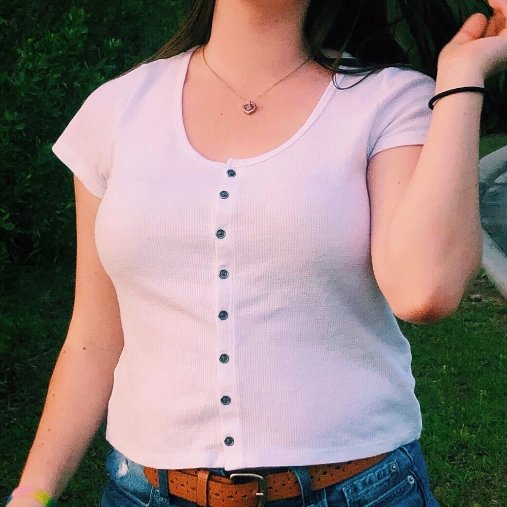 white blouse / crop top